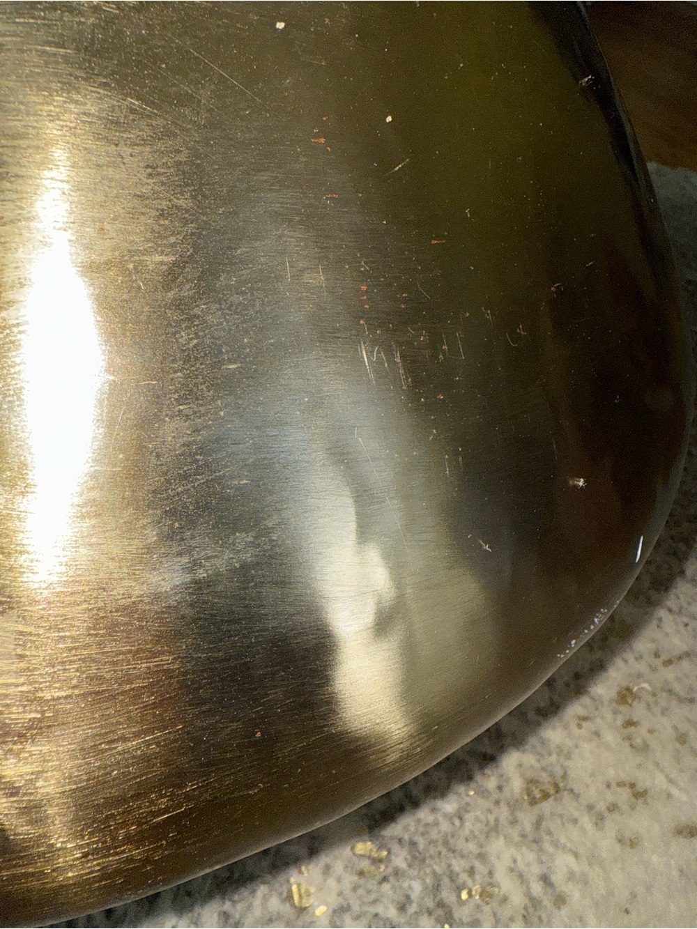 Metallic Round Accent Stool / Table - Gold Tone 14 ‘W from top x18 Tall - Picture 8 of 16